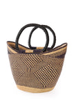 Ghanaian Wing Shopper with Leather Handles in Assorted Designs