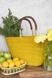 Ghanaian Wing Shopper with Leather Handles in Assorted Designs