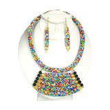 Maasai Empress Necklace Set: Multi Color