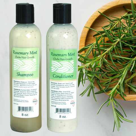 Rosemary Mint Chebe Hair Growth Shampoo & Conditioner Set
