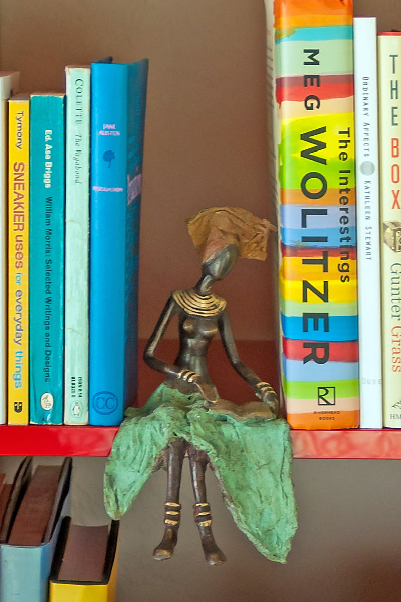 Beauty of Knowledge Burkina Bronze Sculpture