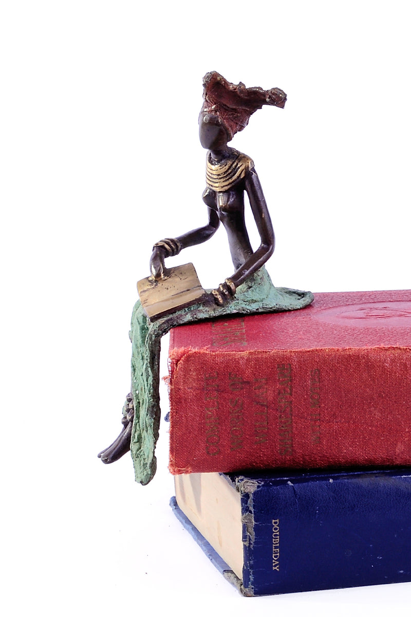 Beauty of Knowledge Burkina Bronze Sculpture