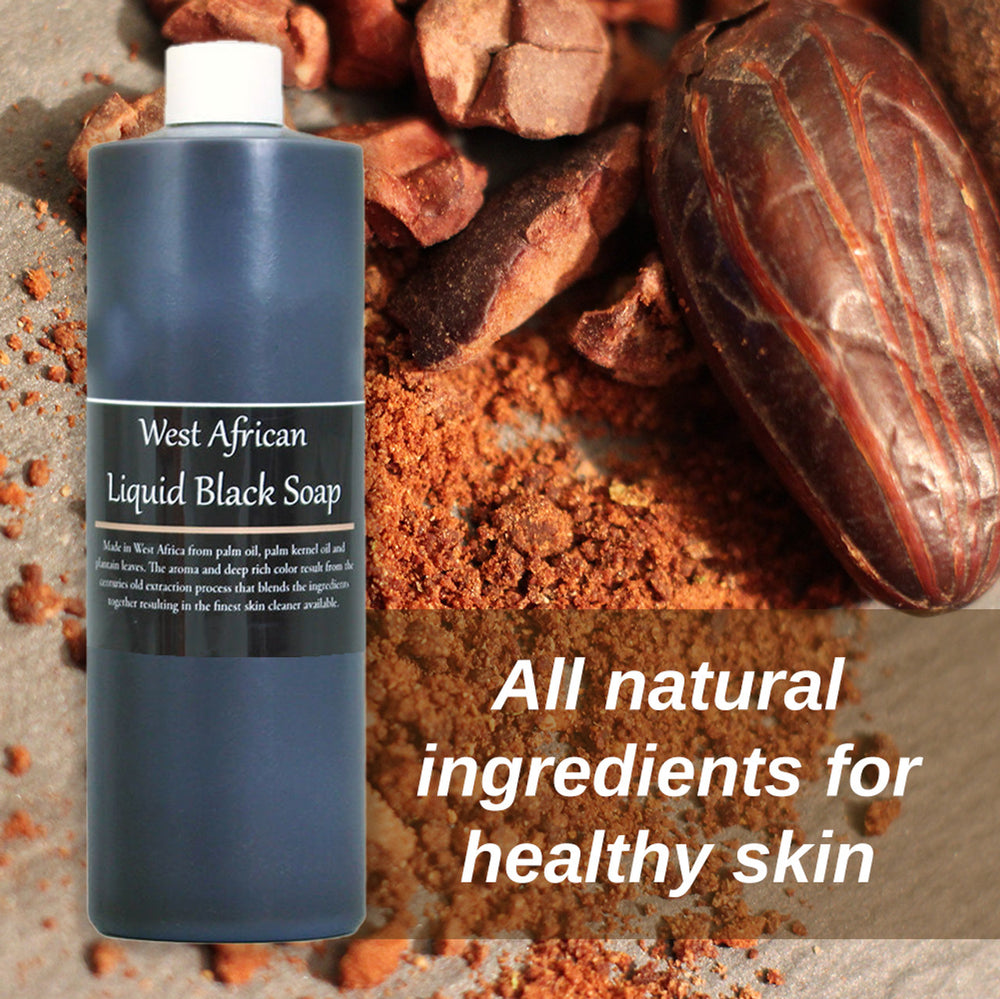 West African Liquid Black Soap - 8 oz.