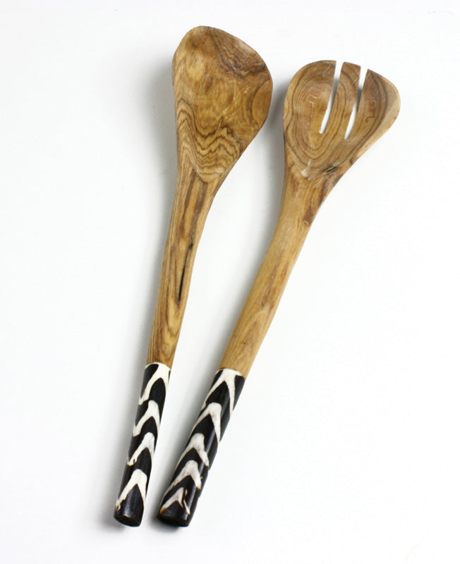 Wooden Salad Servers Set