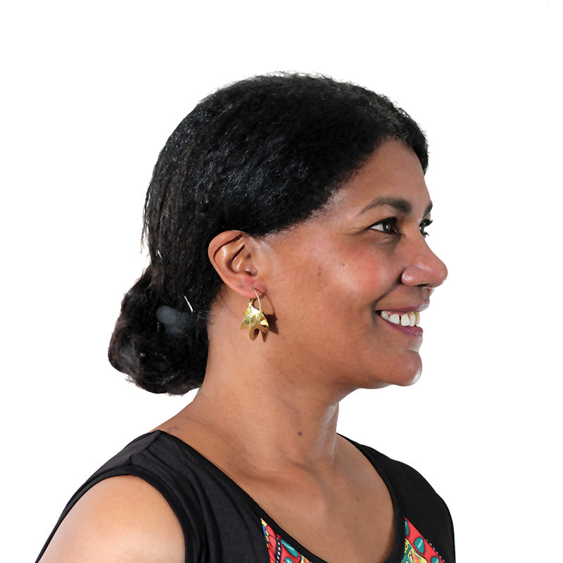 Large Fula Gold Twist Earrings