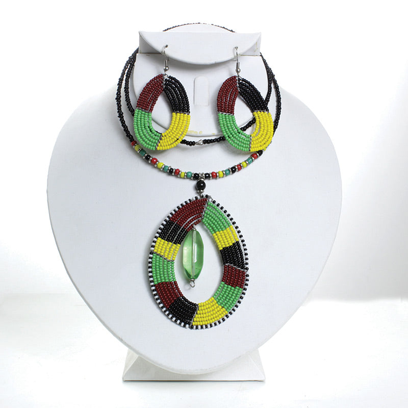 Pan African Choker & Earring Set