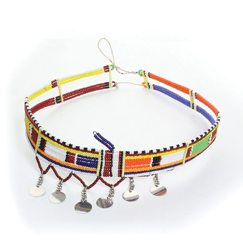 Beaded Maasai Choker With Metal