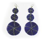 Blue Beaded Maasai Earrings