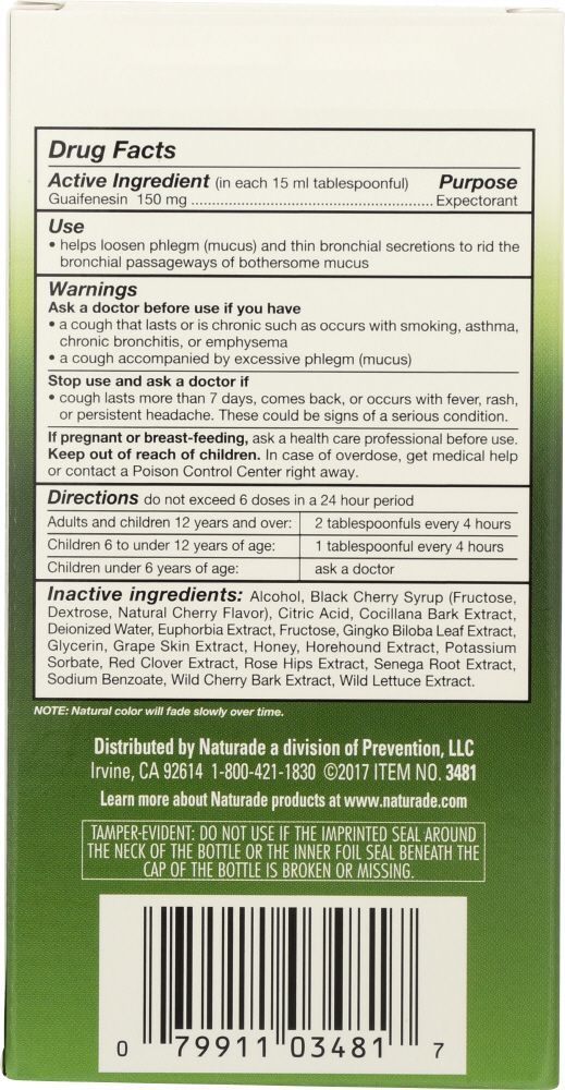 NATURADE: Herbal Expec Cherry, 4.2 oz