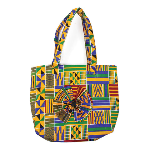 Kente Beauty Bow Tote Bag