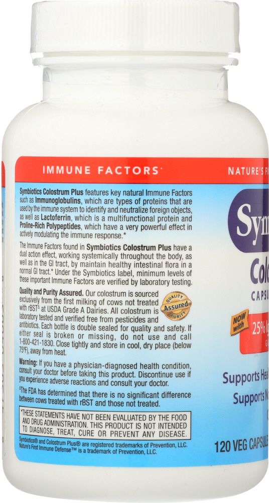 SYMBIOTICS: Colostrum Plus, 120 Capsules