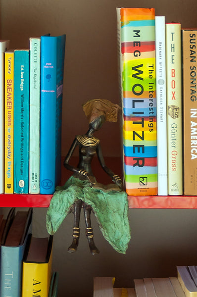 Beauty Of Knowledge Burkina Bronze Sculpture