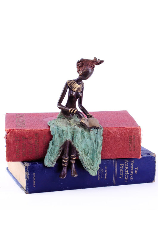 Beauty Of Knowledge Burkina Bronze Sculpture