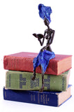 Literate Lady Burkina Bronze Sculpture