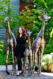 Kenyan Recycled Oil Drum Giraffe Statues
