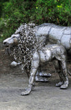 Kenyan Recycled Oil Drum Lion Statues