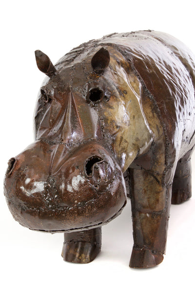 Recycled Oil Drum Hippo Sculptures