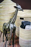 Small Kenyan Recycled Metal Giraffe Sculptures