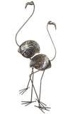Kenyan Recycled Metal Flamingo Sculptures